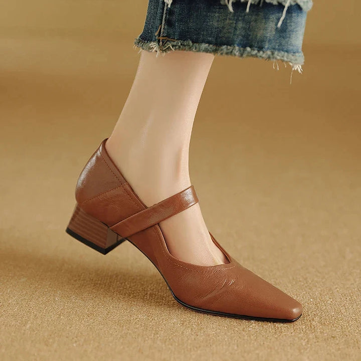 Merlot Genuine Leather Heels  Liora Lane Boutique