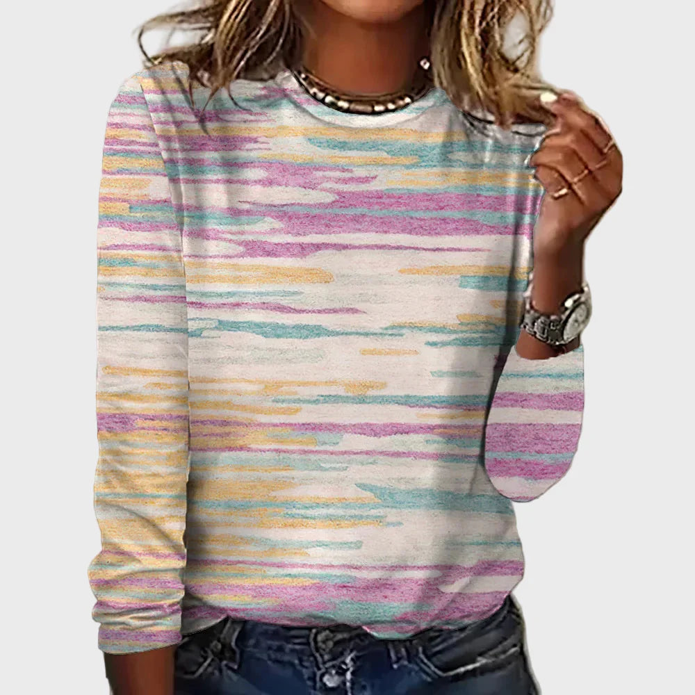 Knitted Top with Long Sleeves Liora Lane Boutique