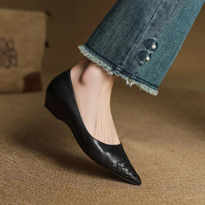 Zelith Genuine Leather Pumps  Liora Lane Boutique  Black / 9.5 109.99