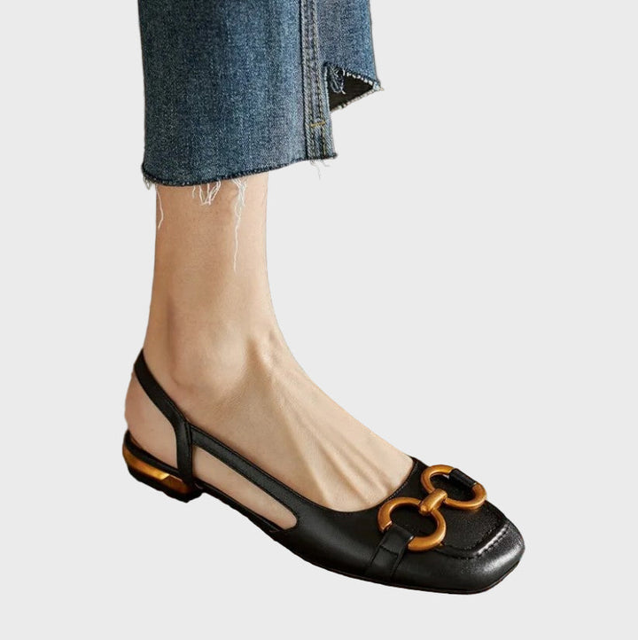 Midnight Elegance Slingback Flats Jasmine's Boutique Australia