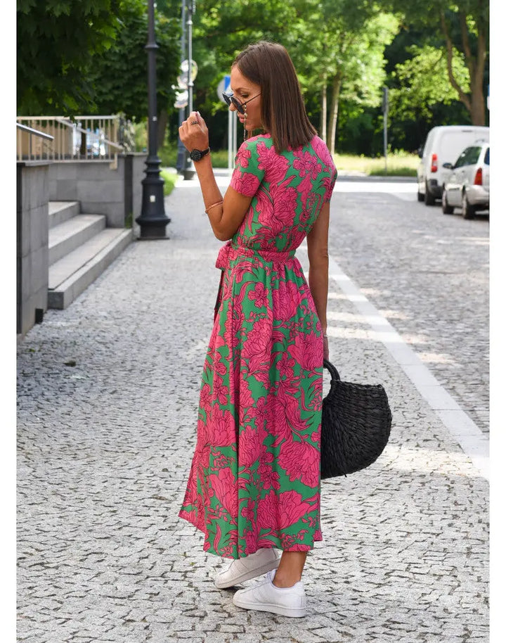 Vibrant Garden Wrap Maxi Dress Jasmine's Boutique Australia