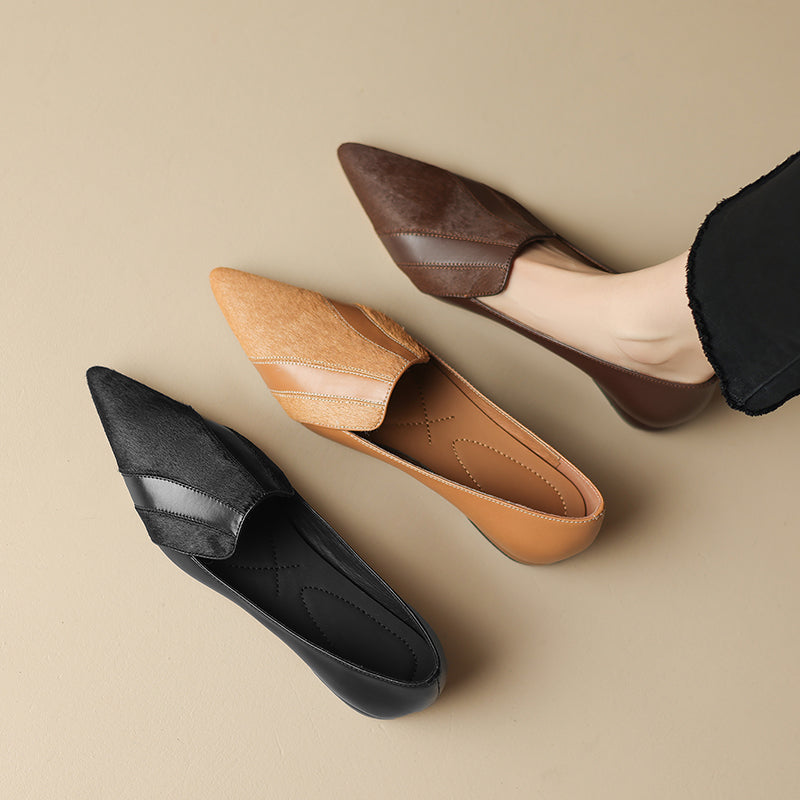 Klara Genuine Leather Flats  Liora Lane Boutique
