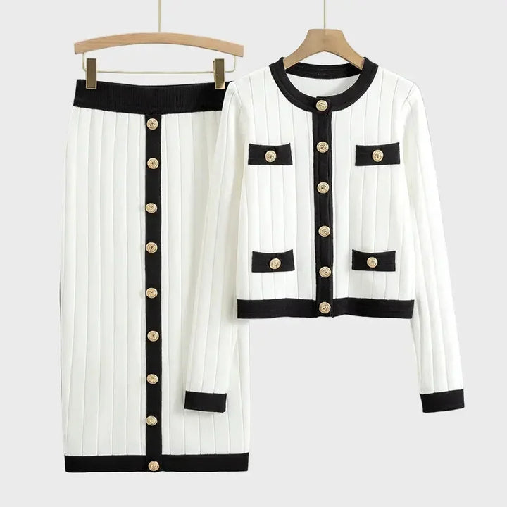 Classic Contrast Button Knit Set Jasmine's Boutique Australia