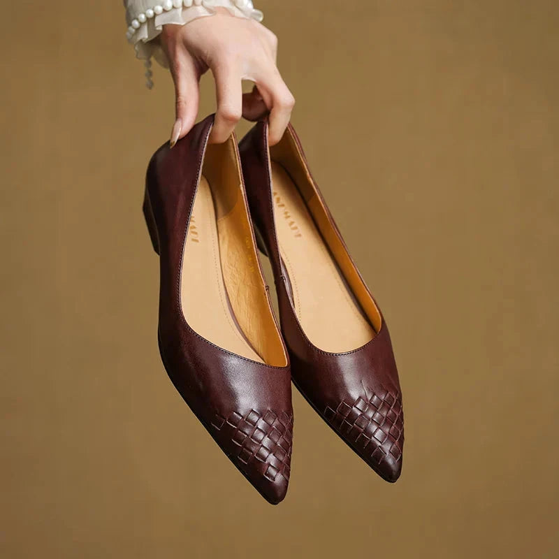 Zelith Genuine Leather Pumps  Liora Lane Boutique