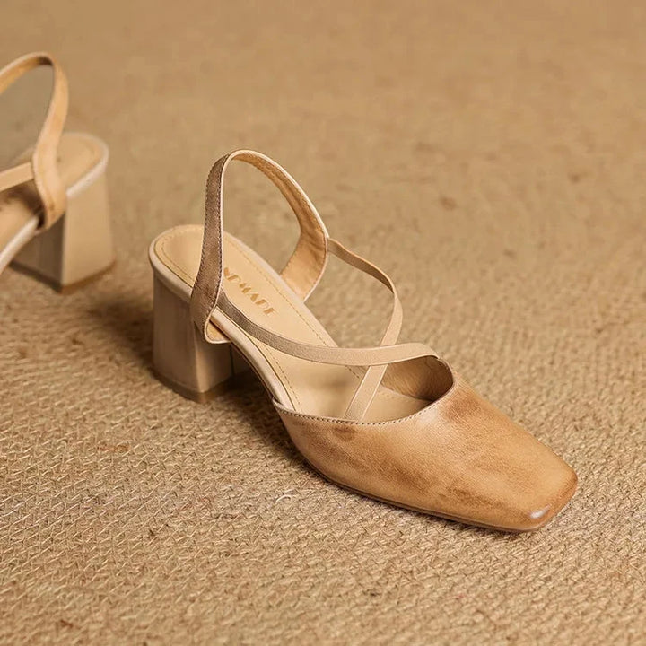 Petra Genuine Leather Heels  Liora Lane Boutique