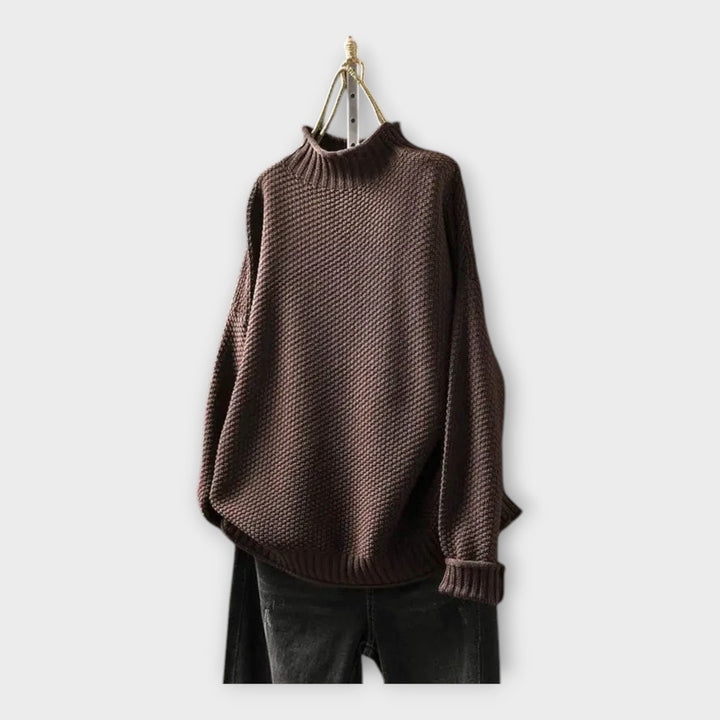 Knit Sweater with High Collar Liora Lane Boutique