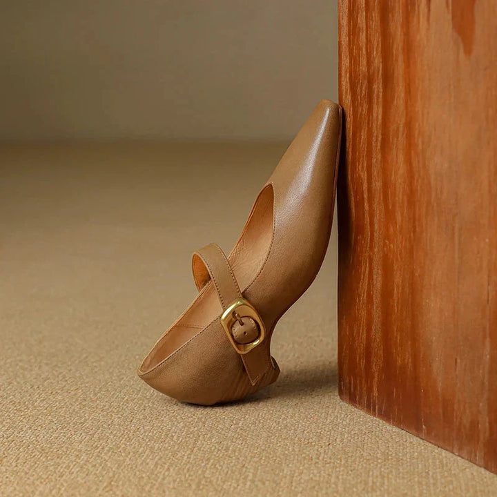 Velma Genuine Leather Heels  Liora Lane Boutique