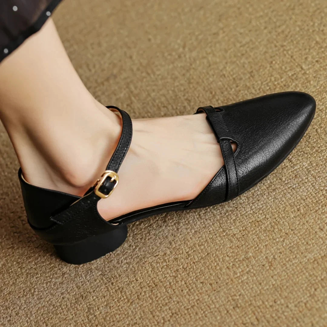 Laney Genuine Leather Heels  Liora Lane Boutique