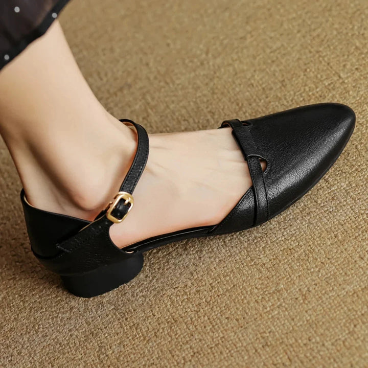 Laney Genuine Leather Heels  Liora Lane Boutique