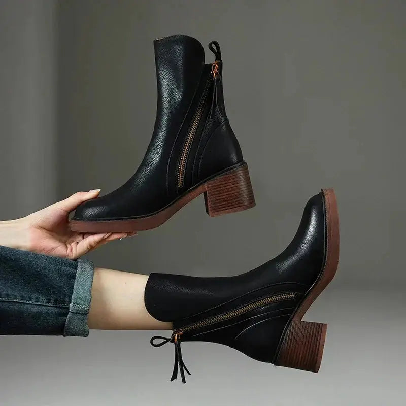 Midnight Grace Zipper Ankle Boots Jasmine's Boutique Australia