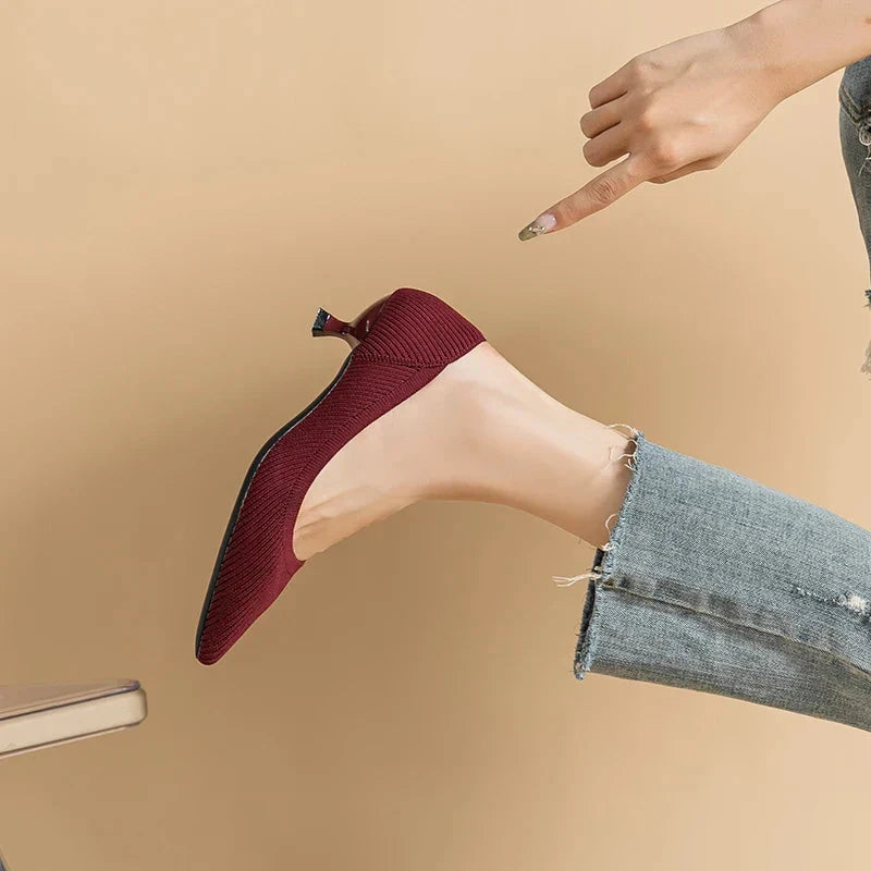 Liena Kitten Pumps  Liora Lane Boutique  Maroon / 12.5 44.99