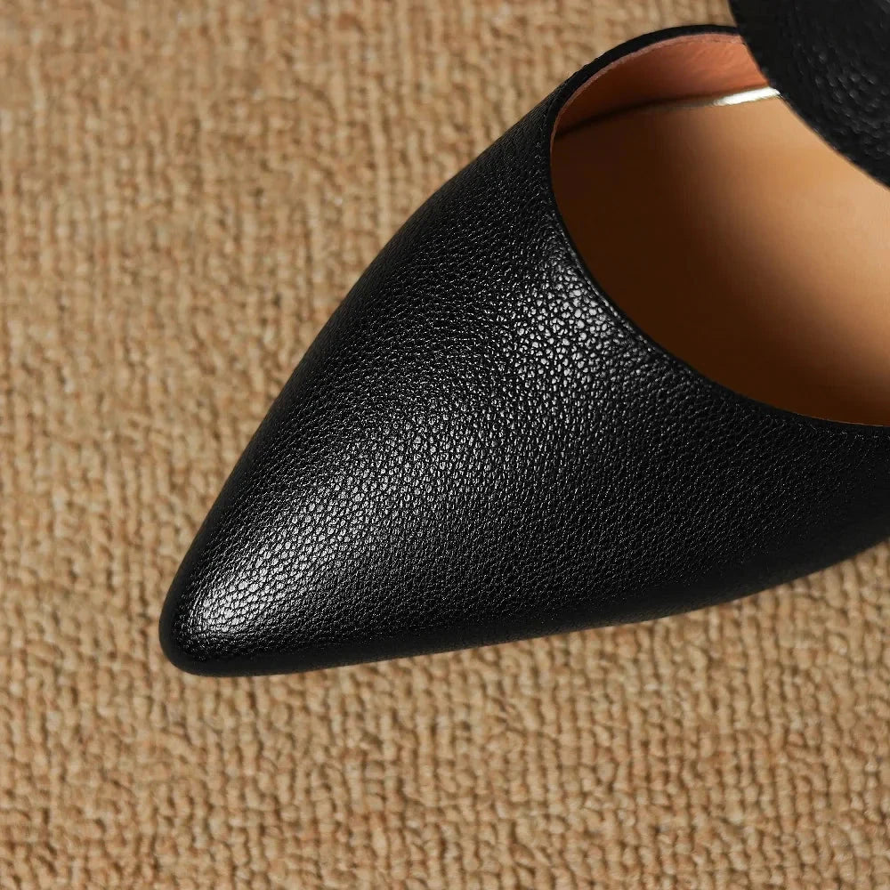 Garnet Genuine Leather Heels  Liora Lane Boutique