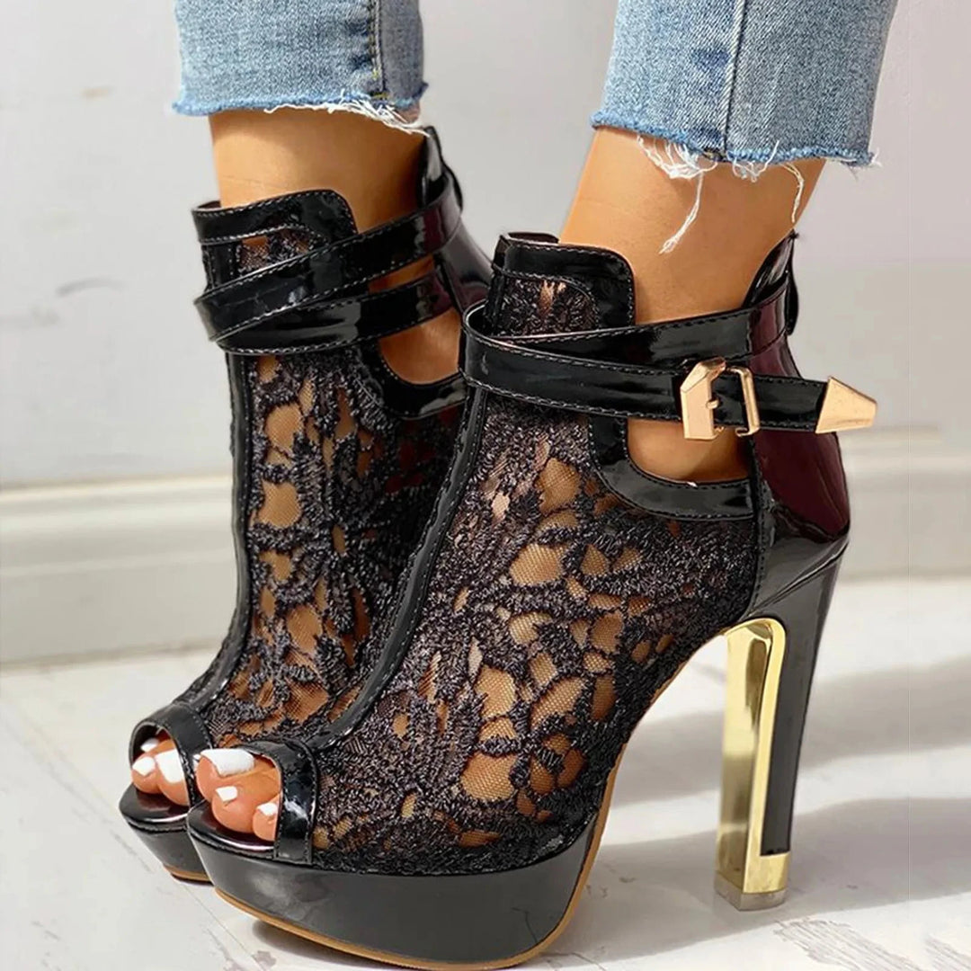 Mira Lace Heels  Liora Lane Boutique