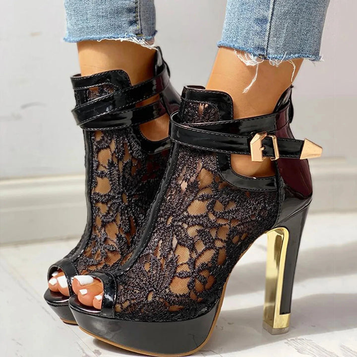 Mira Lace Heels  Liora Lane Boutique