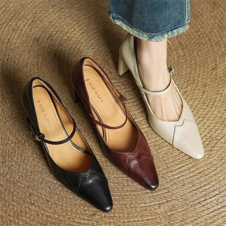 Emily Genuine Leather Heels  Liora Lane Boutique