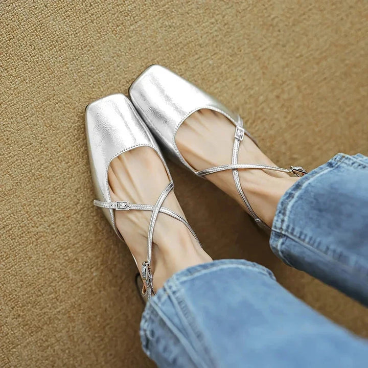 Lilian Genuine Leather Heels  Liora Lane Boutique