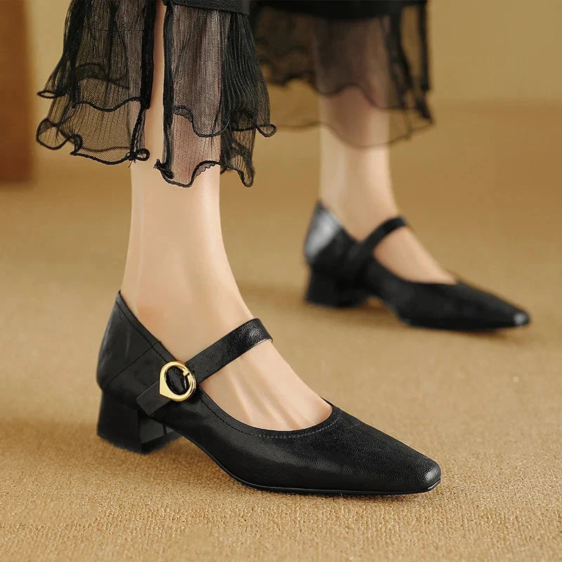 Merlot Genuine Leather Heels  Liora Lane Boutique