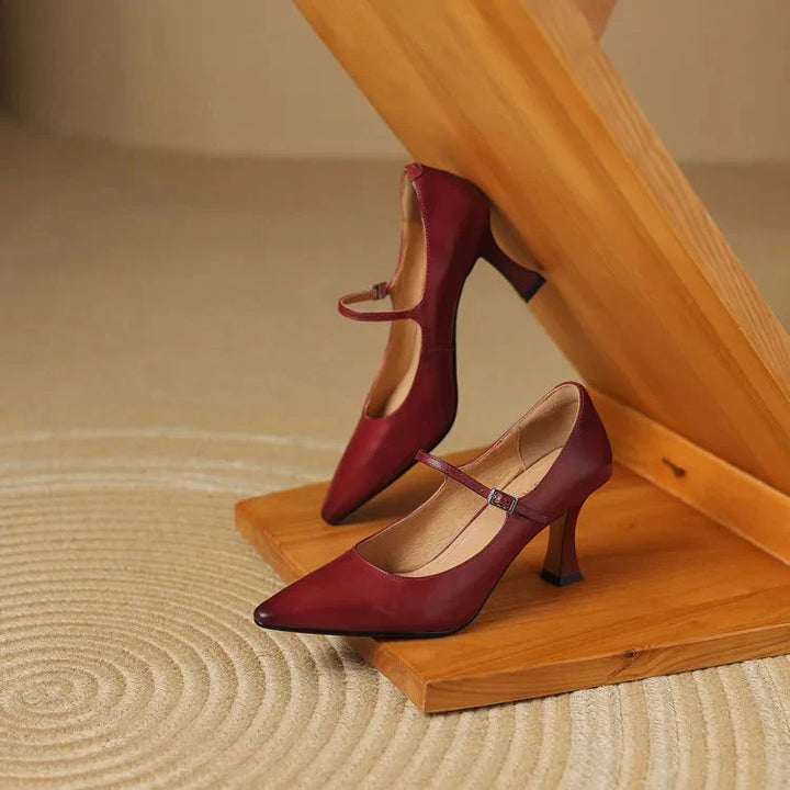 Samara Genuine Leather Heels  Liora Lane Boutique