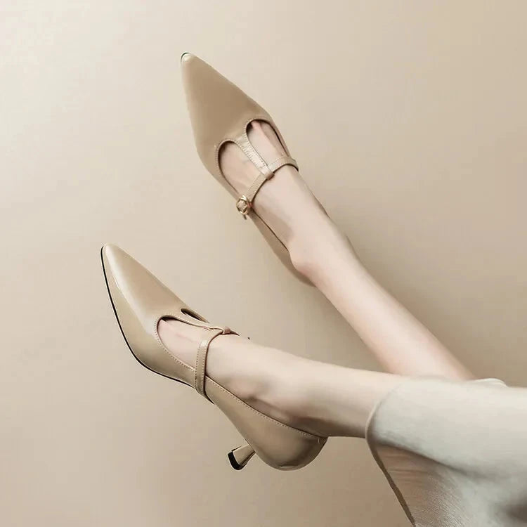 Ileen Genuine Leather Heels  Liora Lane Boutique