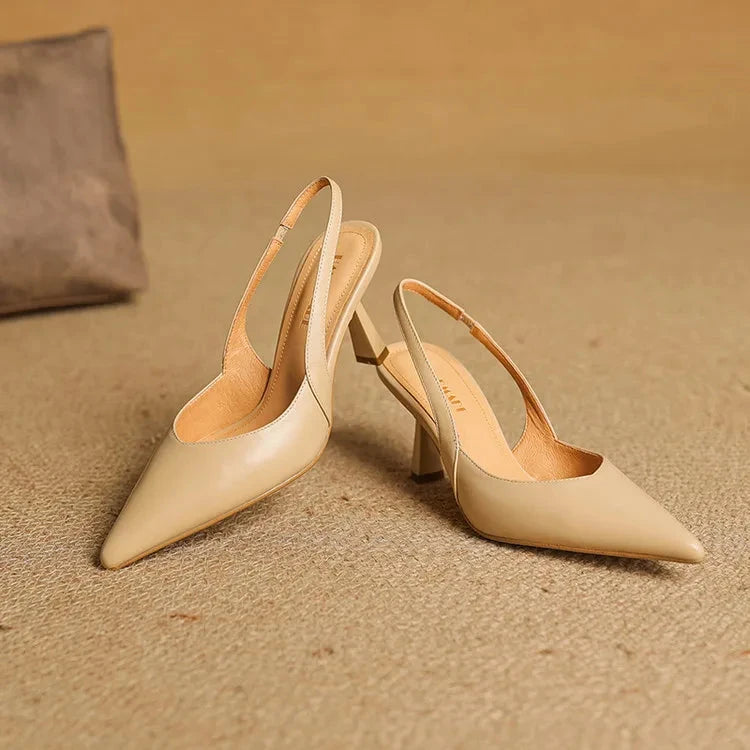 Fauna Genuine Leather Slingbacks  Liora Lane Boutique