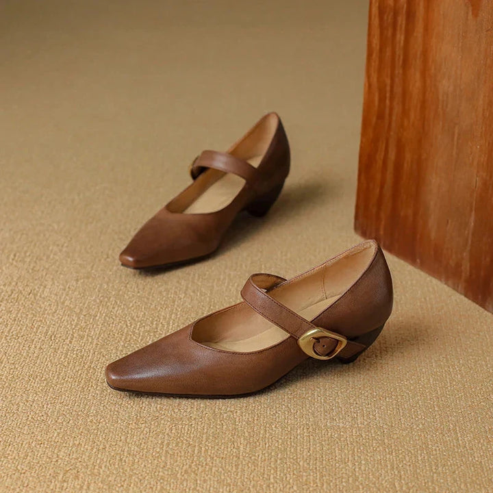 Velma Genuine Leather Heels  Liora Lane Boutique