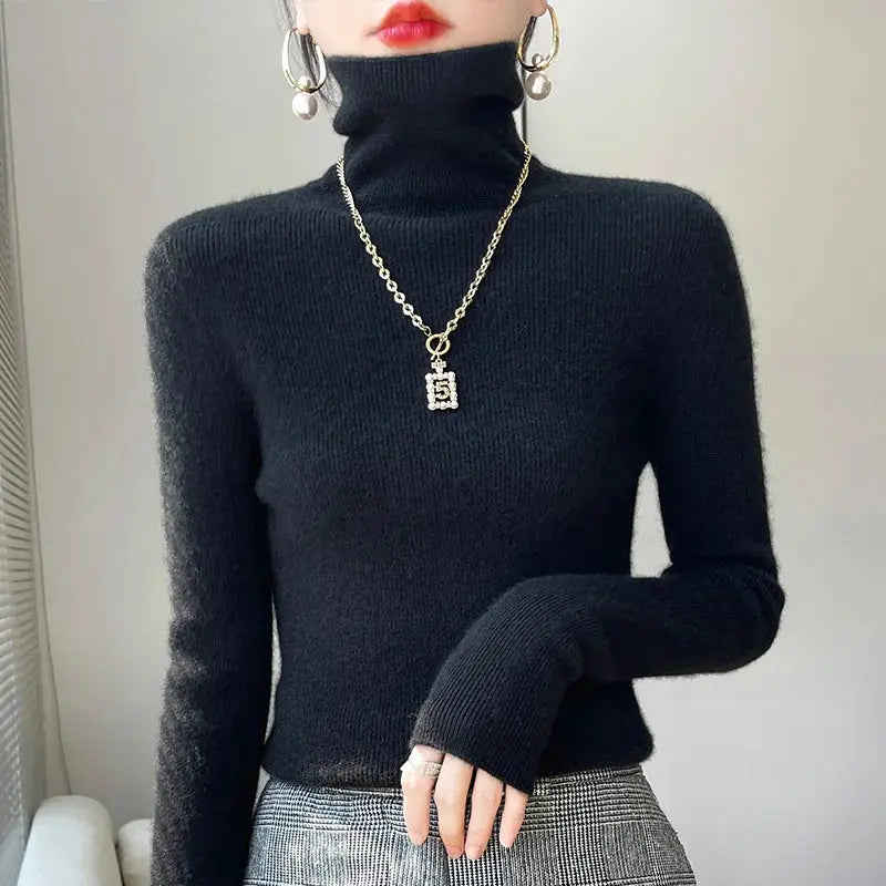 Luxe High-Neck Knit Sweater Jasmine's Boutique Australia