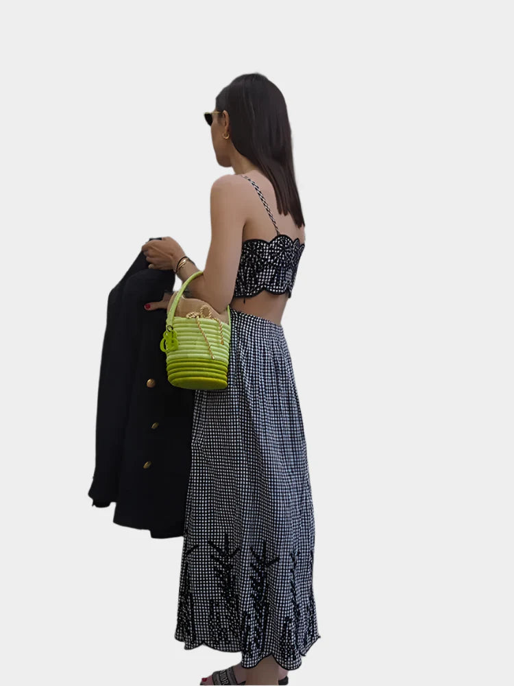 Dress with Traditional Check Pattern Jasmine's Boutique Australia