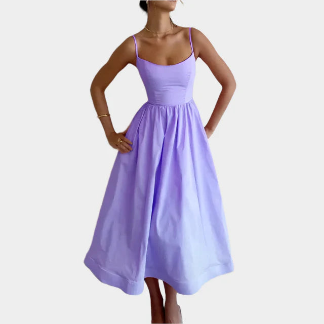 Dress with Wide and Soft Satin Line Jasmine's Boutique Australia