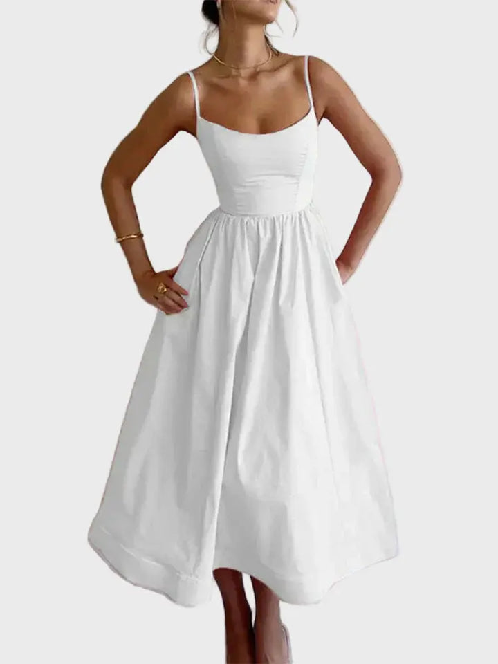 Elegant White Midi Dress Jasmine's Boutique Australia