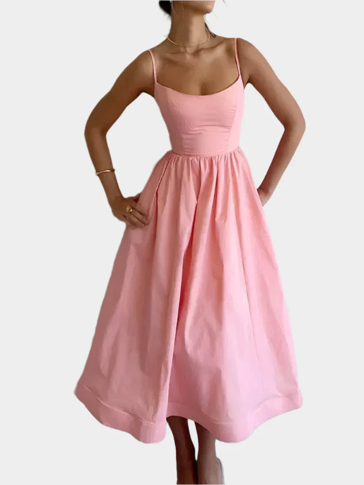 Dress with Wide and Soft Satin Line Jasmine's Boutique Australia