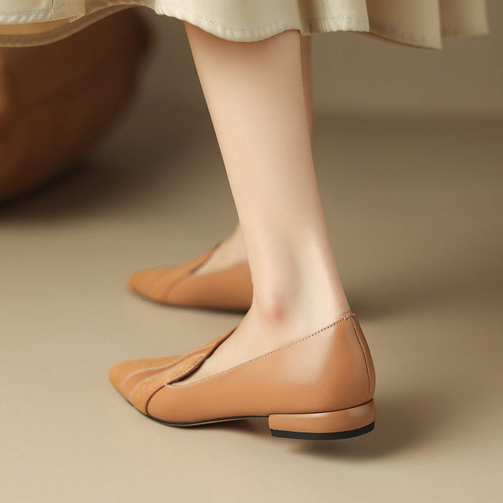 Klara Genuine Leather Flats  Liora Lane Boutique