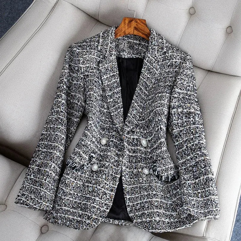 Rosette Tweed Double-Breasted Blazer Jasmine's Boutique Australia