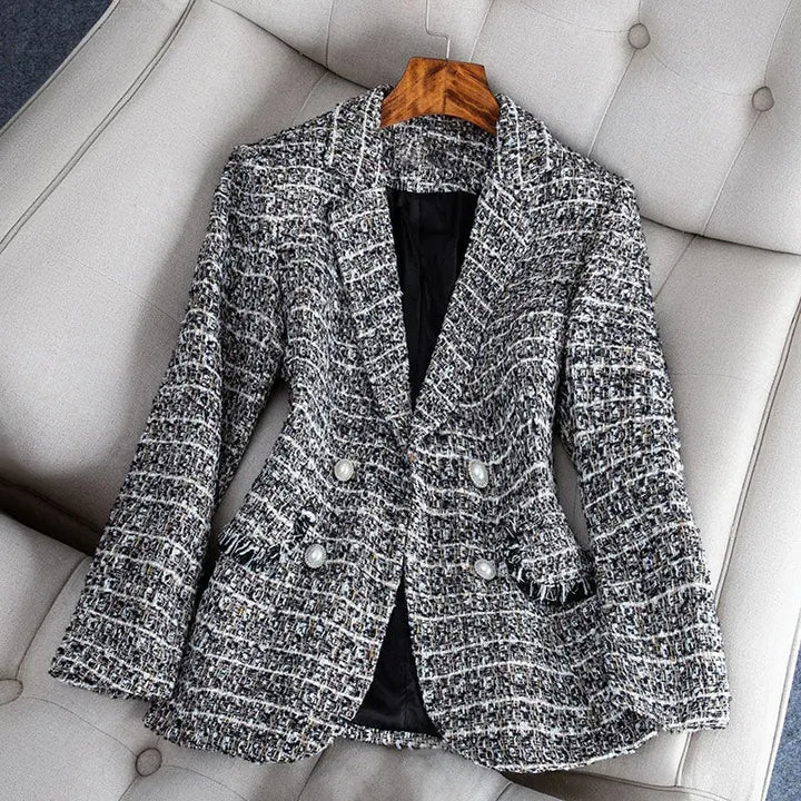 Rosette Tweed Double-Breasted Blazer Jasmine's Boutique Australia