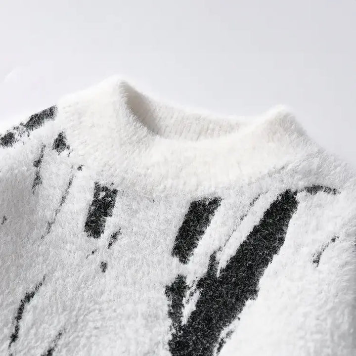 Monochrome Brushstroke Sweater Jasmine's Boutique Australia