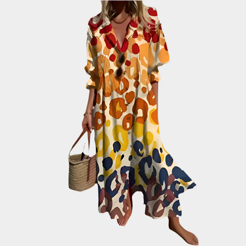 Airy Boho Dress with Puff Sleeves Jasmine's Boutique Australia