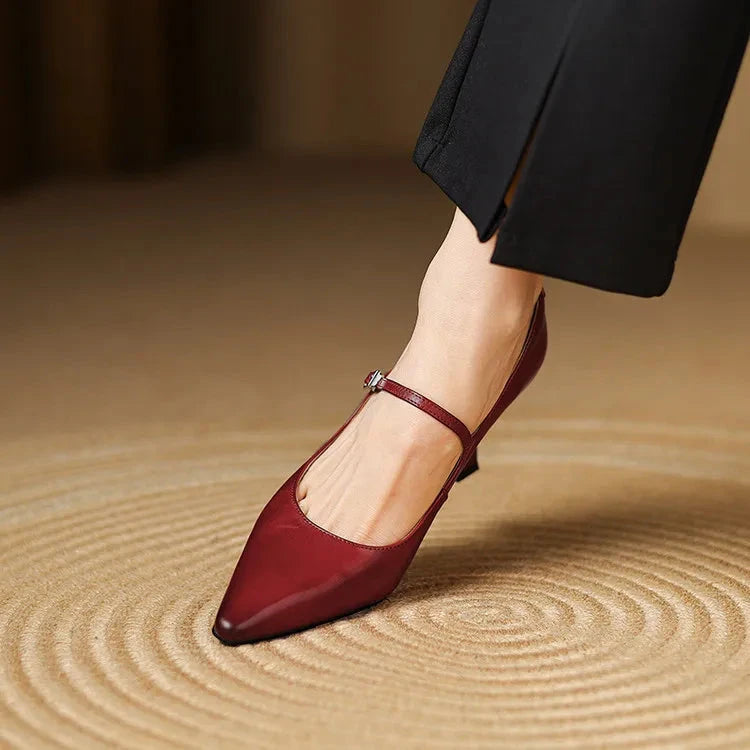 Samara Genuine Leather Heels  Liora Lane Boutique