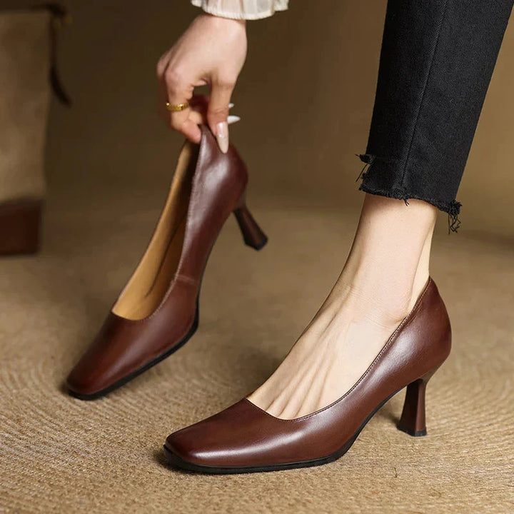 Diara Genuine Leather Heels  Liora Lane Boutique