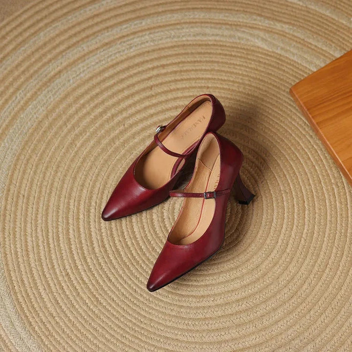 Samara Genuine Leather Heels  Liora Lane Boutique