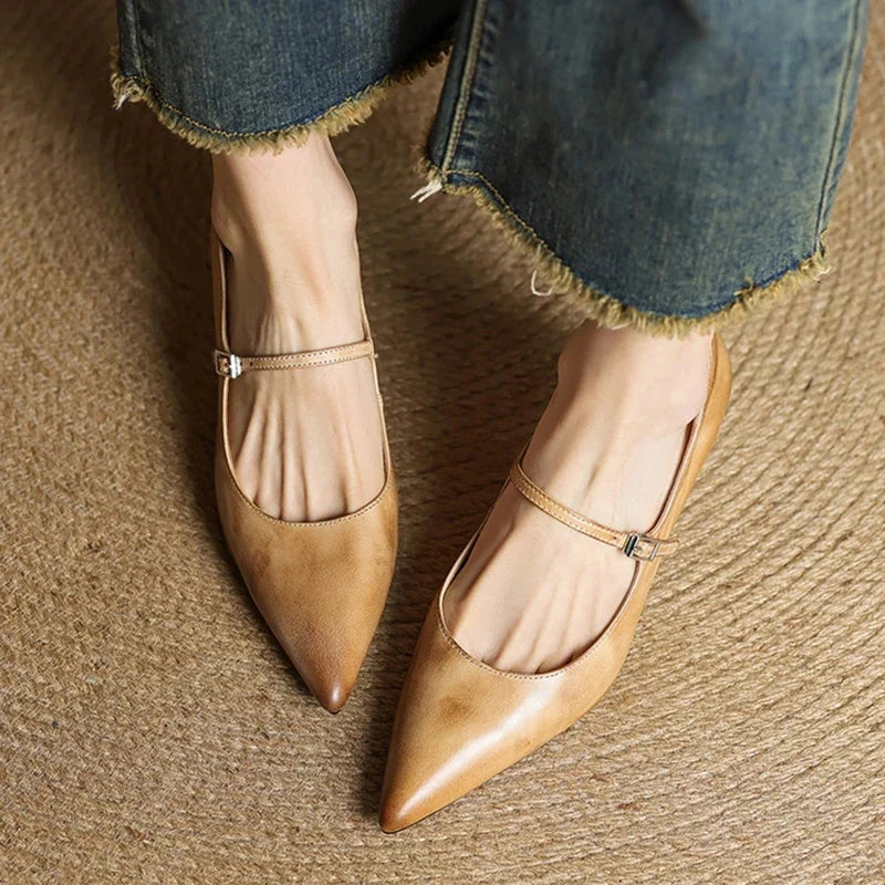 Selene Genuine Leather Pumps  Liora Lane Boutique