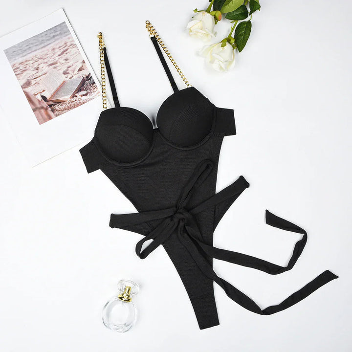 Aurelia Chain Luxe Bodysuit Jasmine's Boutique Australia