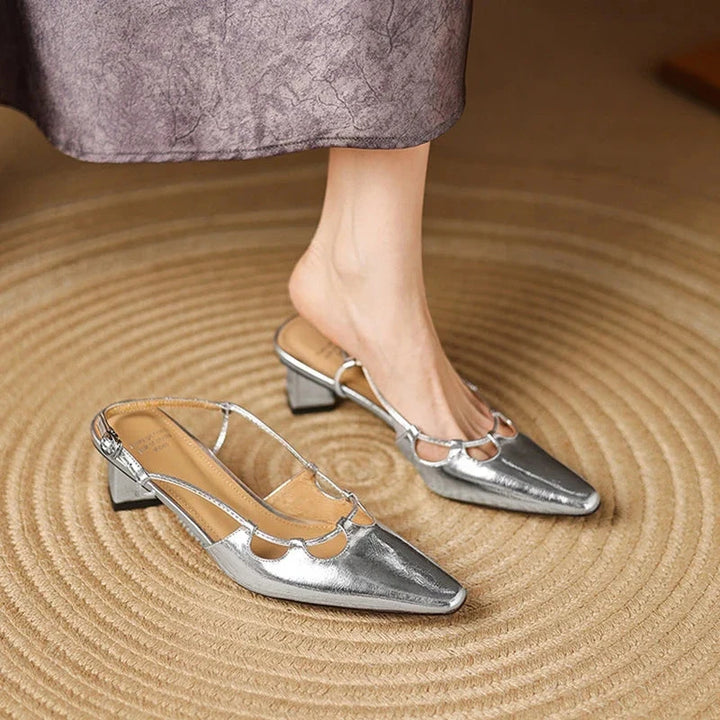 Katie Genuine Leather Slingbacks  Liora Lane Boutique