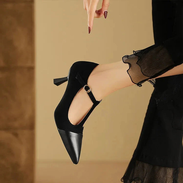 Vistra Leather Heels  Liora Lane Boutique