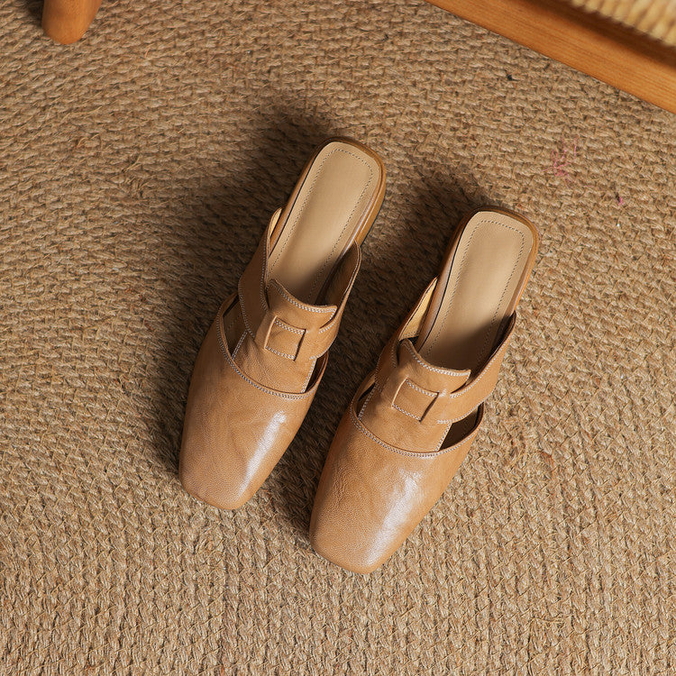 Ivora Genuine Leather Mules  Liora Lane Boutique