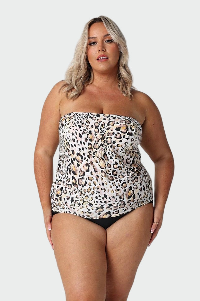 Leopard Print Strapless Tankini Top Jasmine's Boutique Australia