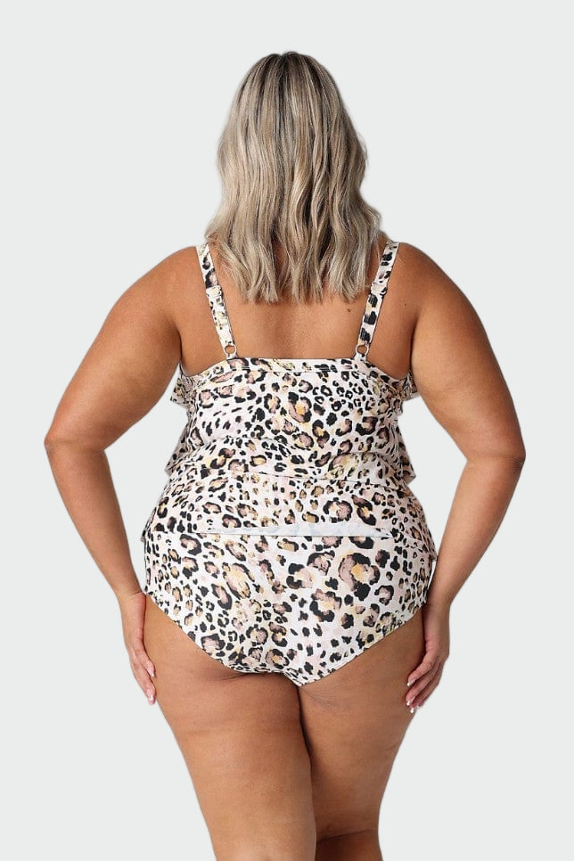 Leopard Ruffle Tankini Top Jasmine's Boutique Australia