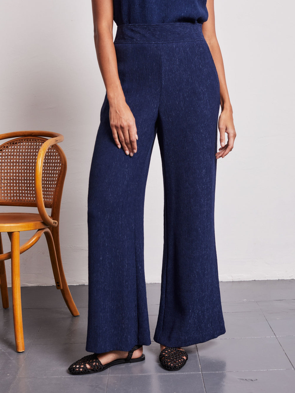 Summer Wide Leg Crinkle Palazzo Pant  Liora Lane Boutique Trousers