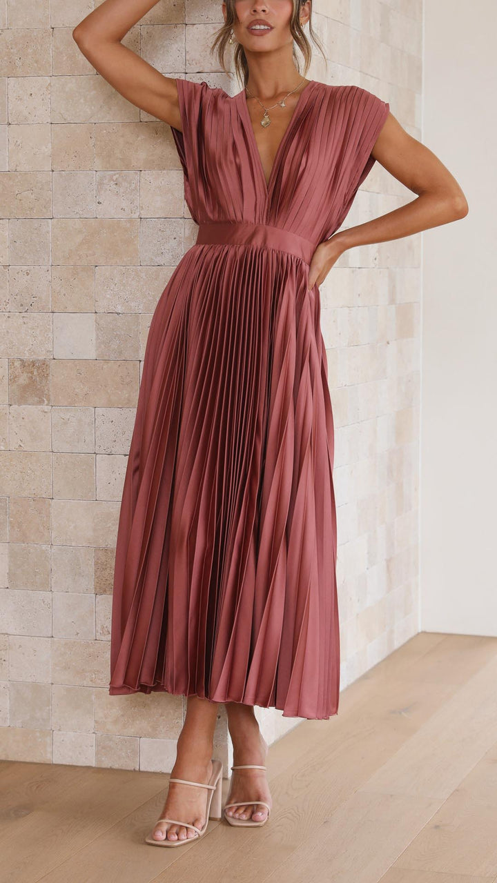 Alexis - Elegant Pleated Dress Jasmine's Boutique Australia