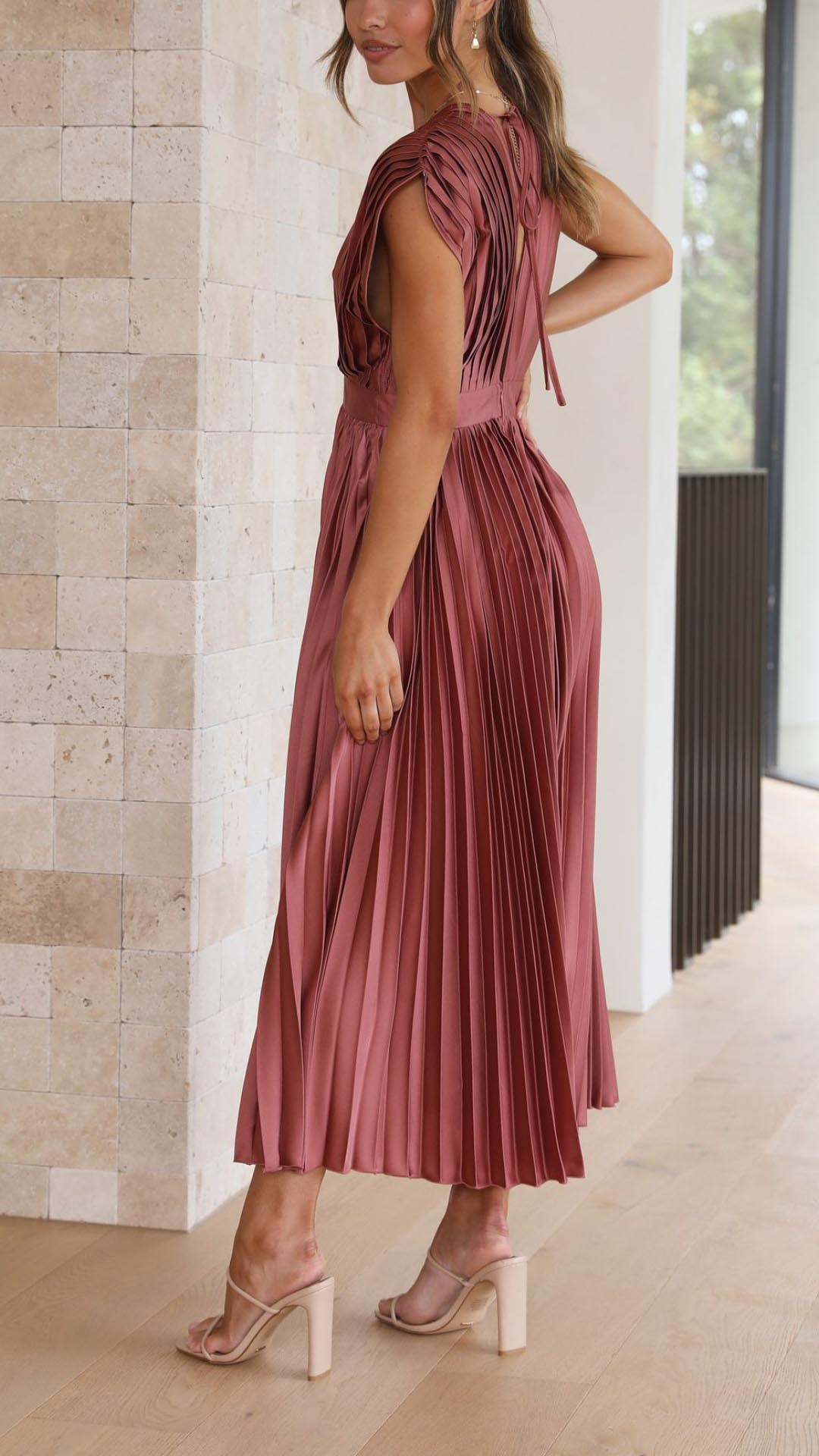 Alexis - Elegant Pleated Dress Jasmine's Boutique Australia