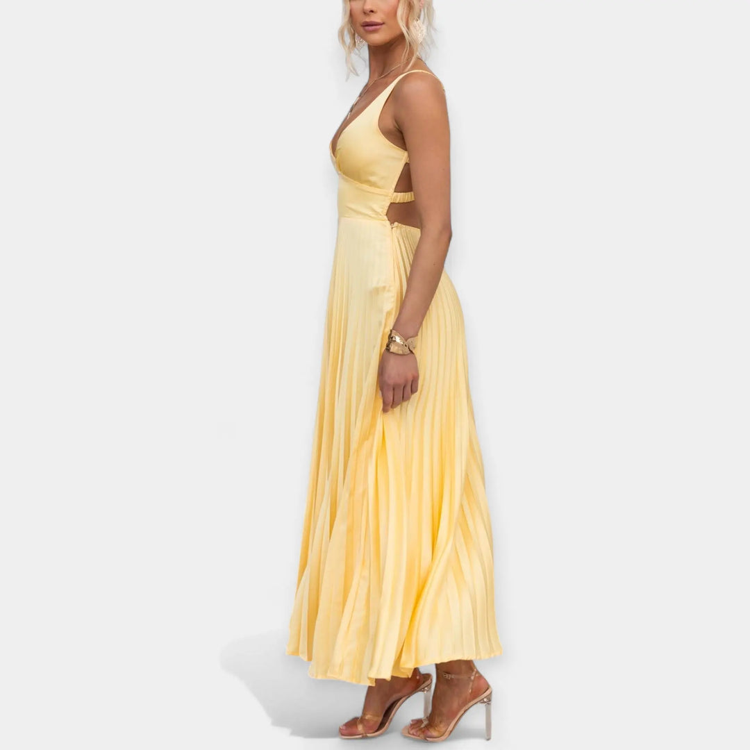 Open Back Yellow Maxi Dress Jasmine's Boutique Australia