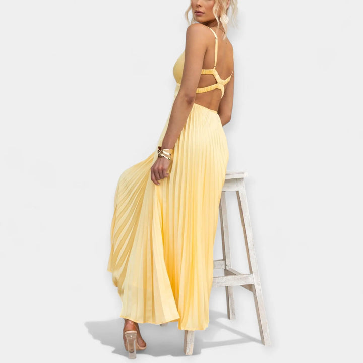 Open Back Yellow Maxi Dress Jasmine's Boutique Australia